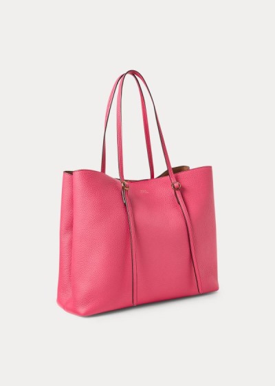 Women's Polo Ralph Lauren Pebbled Leather Lennox Tote Bags | 801436PEI